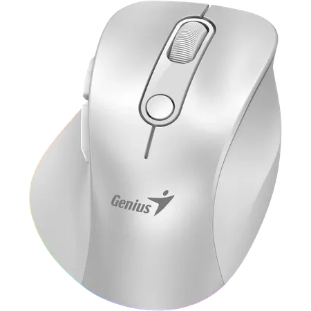 Mouse Genius Ergo 9000S Pro 2.4GHZ BT Pearl White
