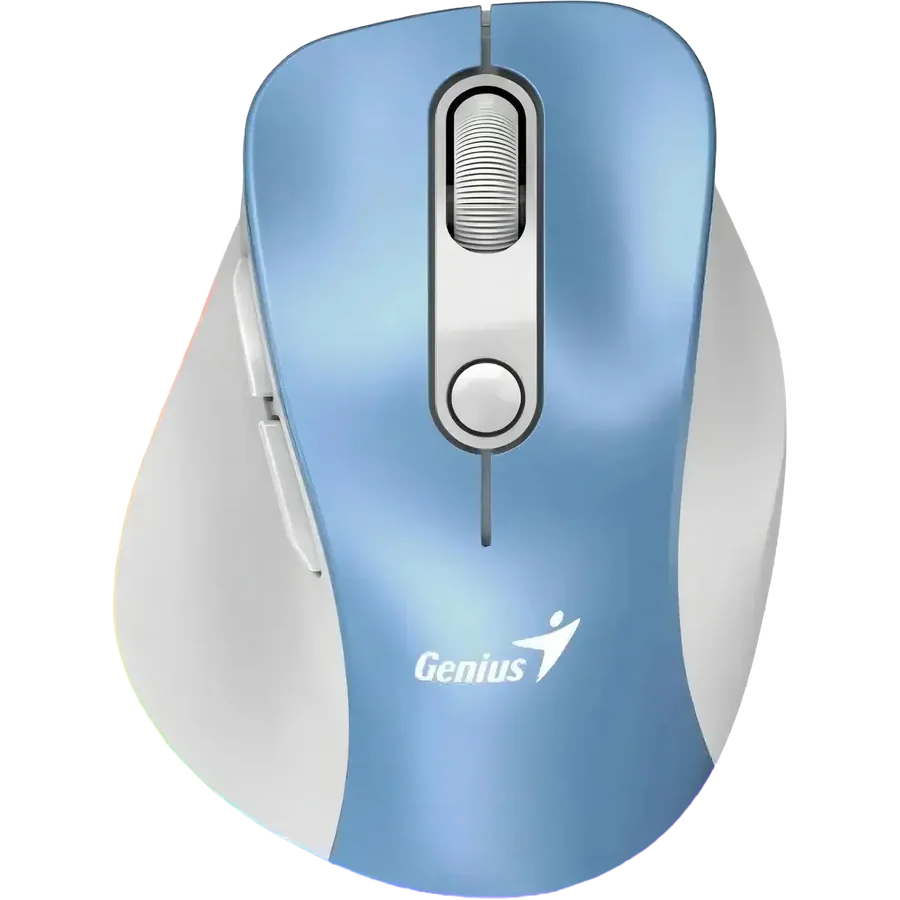 Mouse Genius Ergo 9000S Pro 2.4GHZ BT Light Blue