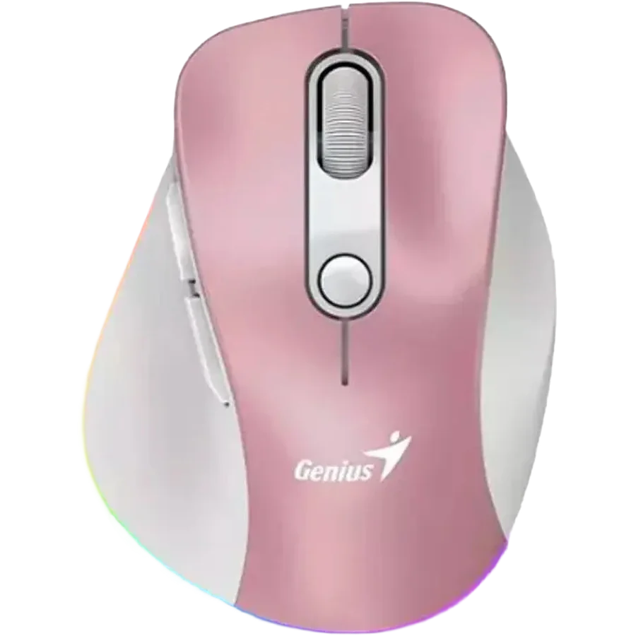 Mouse Genius Ergo 9000S Pro 2.4GHZ BT Rosa