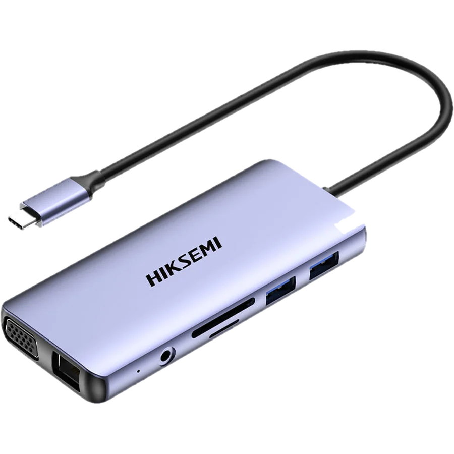 HUB Hiksemi DS11 USB-C a USBX4 HDMIX1 RJ45X1 VGAX1