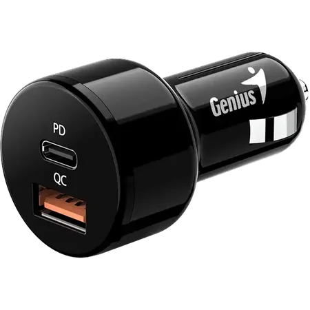 Cargador Genius PD-36AC P/AUTO USB-A / USB-C 36W