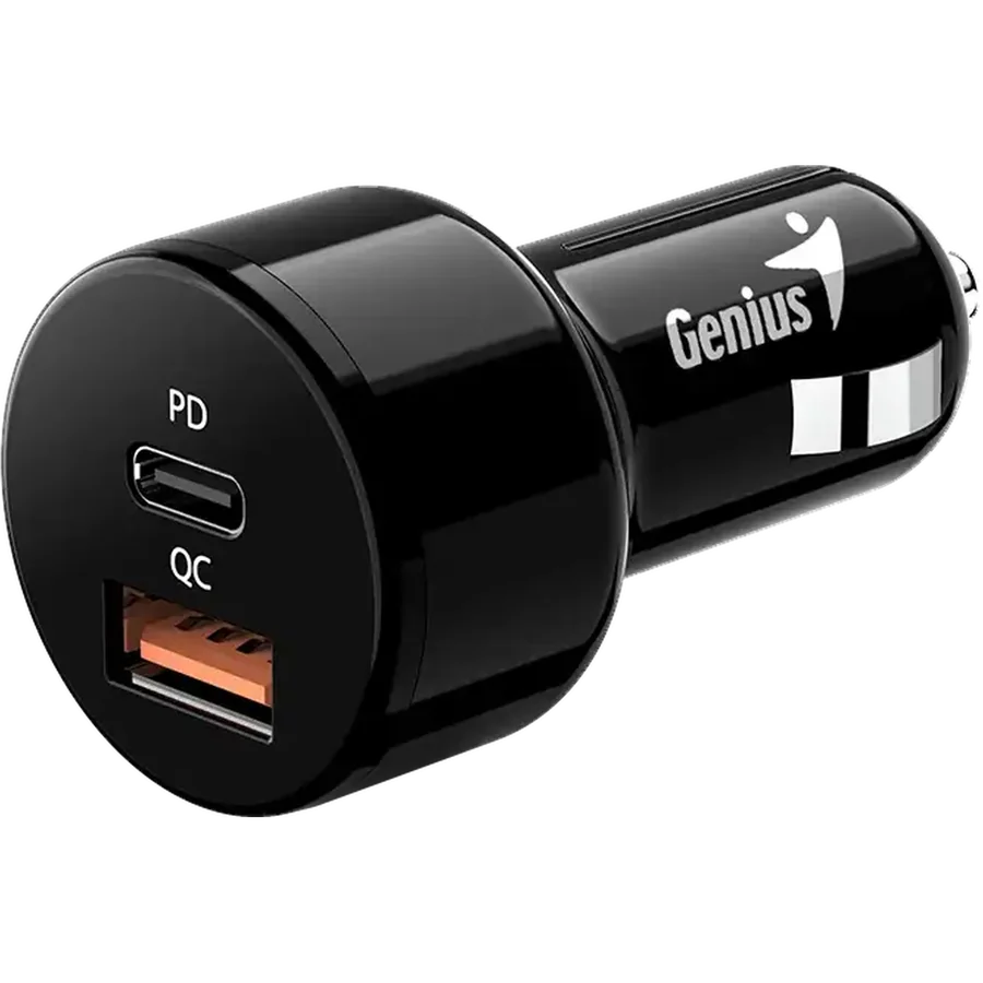 Cargador Genius PD-36AC P/AUTO USB-A / USB-C 36W