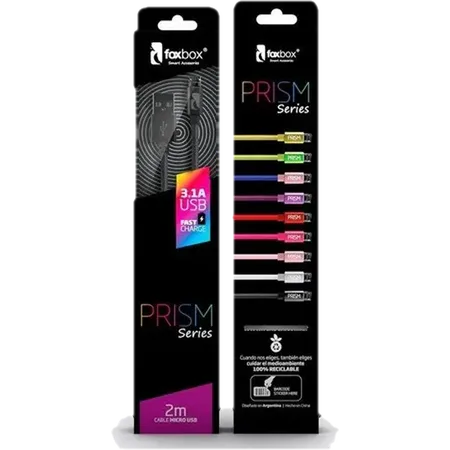 Cable Prism Micro USB Foxbox 2M Negro