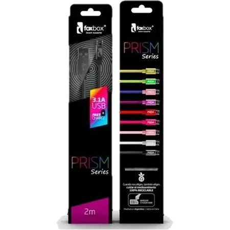 Cable Prism TYPE-C Foxbox 2M Negro