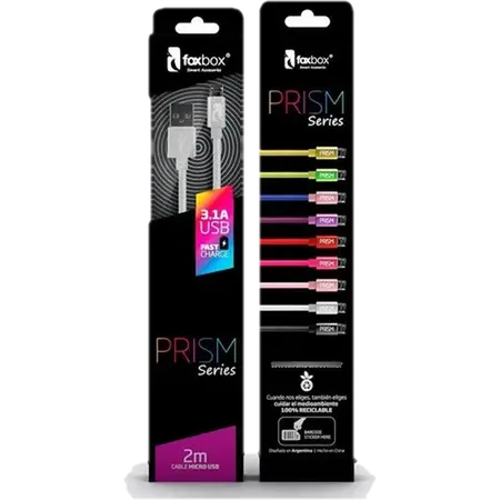 Cable Prism Micro USB Foxbox 2M Blanco