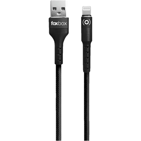 Cable Round Foxbox 2M Lightning Negro