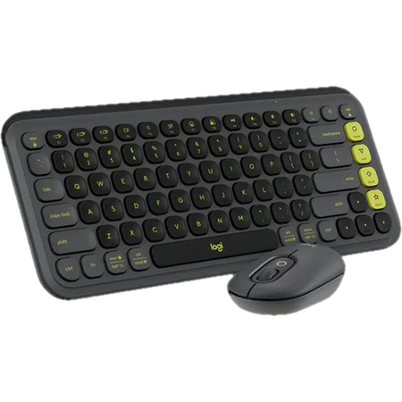Combo teclado y mouse Logitech POP Icon W Black