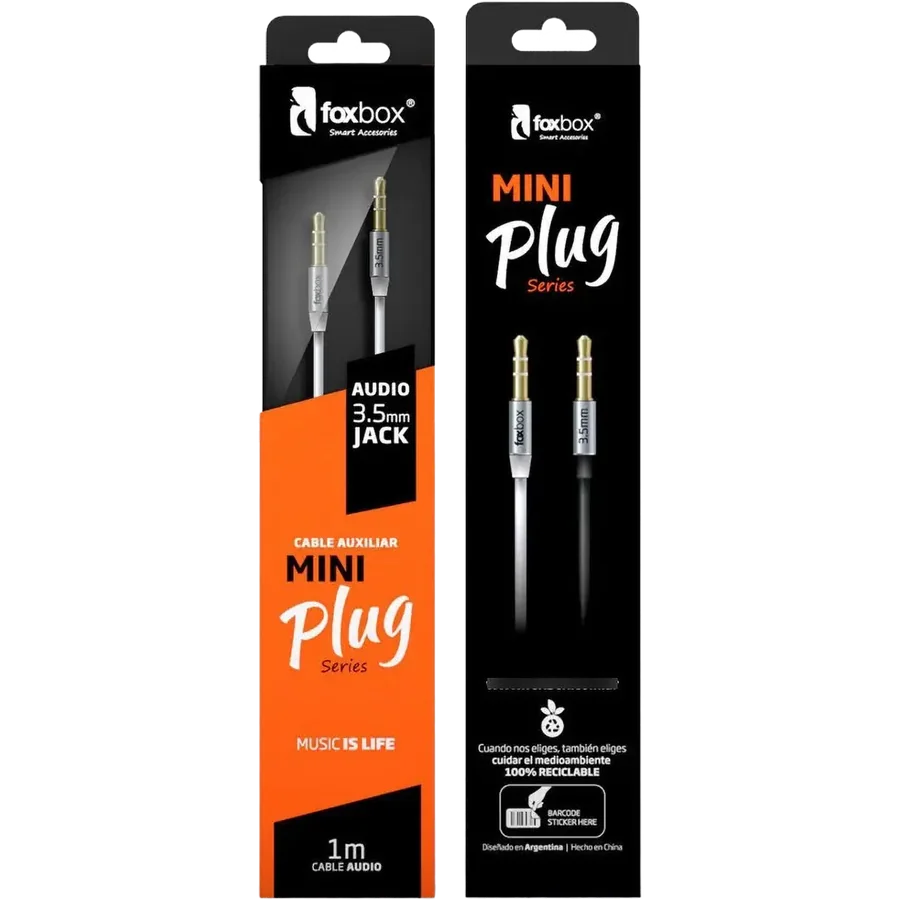 Cable Miniplug Foxbox Blanco