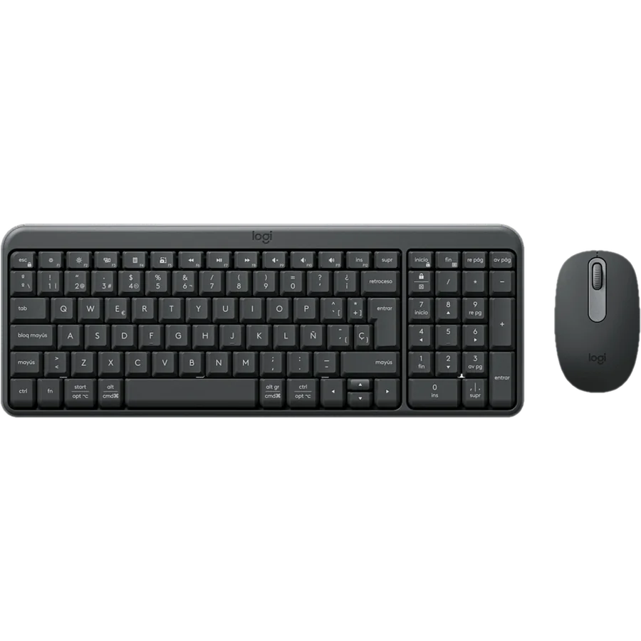 Combo teclado y mouse Logitech MK250 BT Black Latino CD