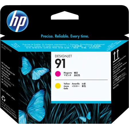 HP Cabezal de impresión DesignJet 91 magenta y amarillo