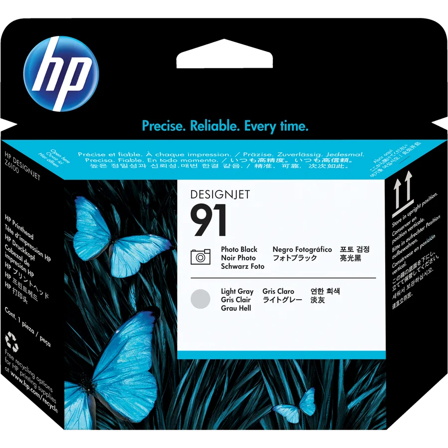 HP Cabezal de impresión DesignJet 91 negro fotográfico y gris claro