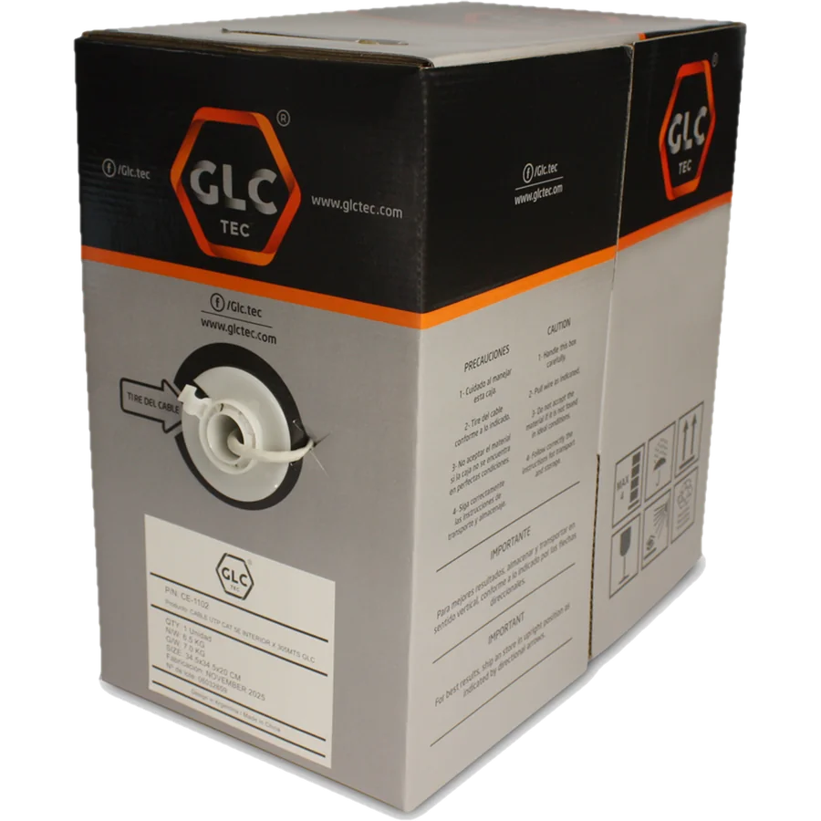 Cable UTP CAT.5E 305MTS GLC Interior GR