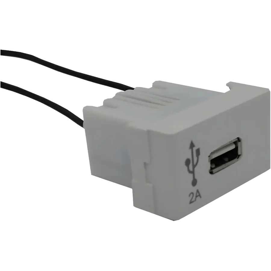 Fuente Cargador 5V 2A USB Cable Blanco
