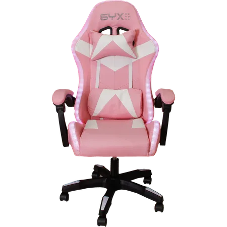 Silla Gamer SYX GC-S02 PK WH ROSA Blanco RGB