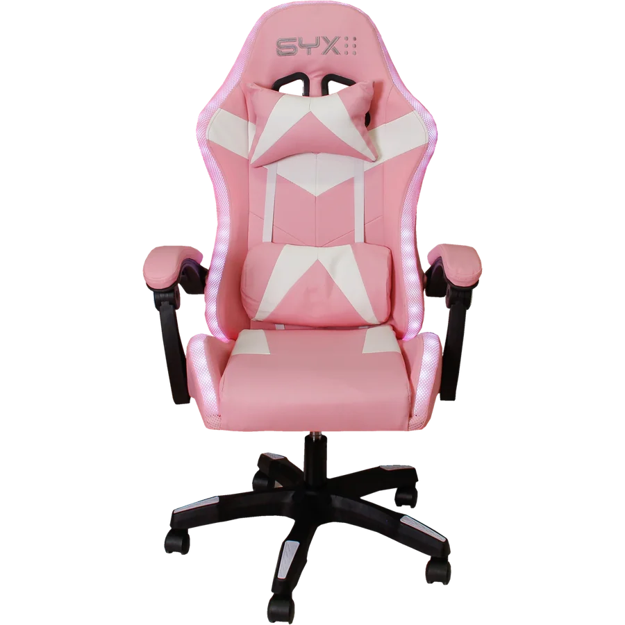 Silla Gamer SYX GC-S02 PK WH ROSA Blanco RGB