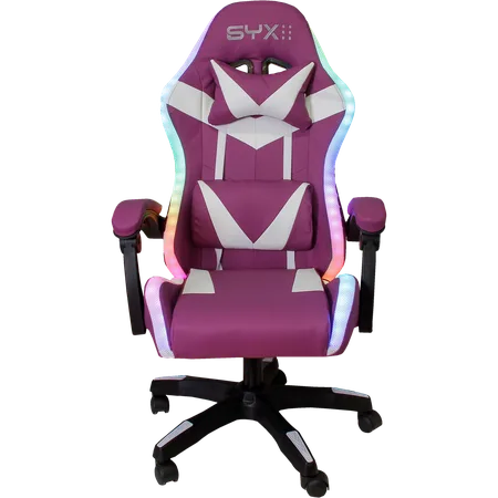 Silla Gamer SYX GC-S02 PW Purpura Blanco RGB