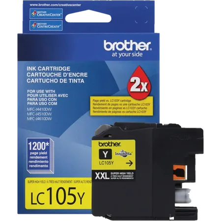 Brother LC105Y cartucho de tinta 1 pieza(s) Original Alto rendimiento