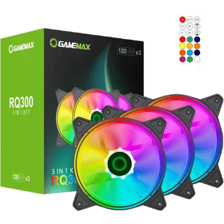 Ventilador GameMax 3x120MM RQ300