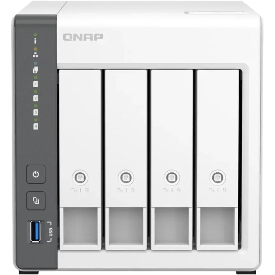 QNAP TS-433 NAS Torre ARM Cortex-A55 4 GB 0 TB QNAP QTS Blanco
