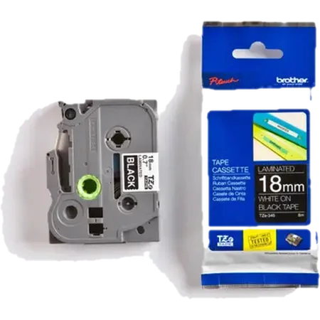 Brother TZE-345 cinta para impresora de etiquetas Blanco sobre negro
